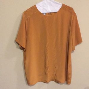 Silky Deep Yellow Vintage Blouse